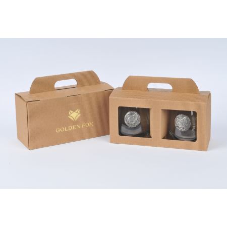 GOLDEN FOX SZKLANKI DO WHISKY LUNA FOX    SILVER - 2 SZT